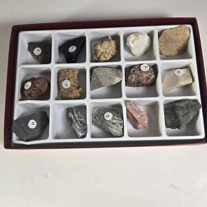 Vintage Rock Study Kit 2217 Educational Geology Collection 15 Specimens